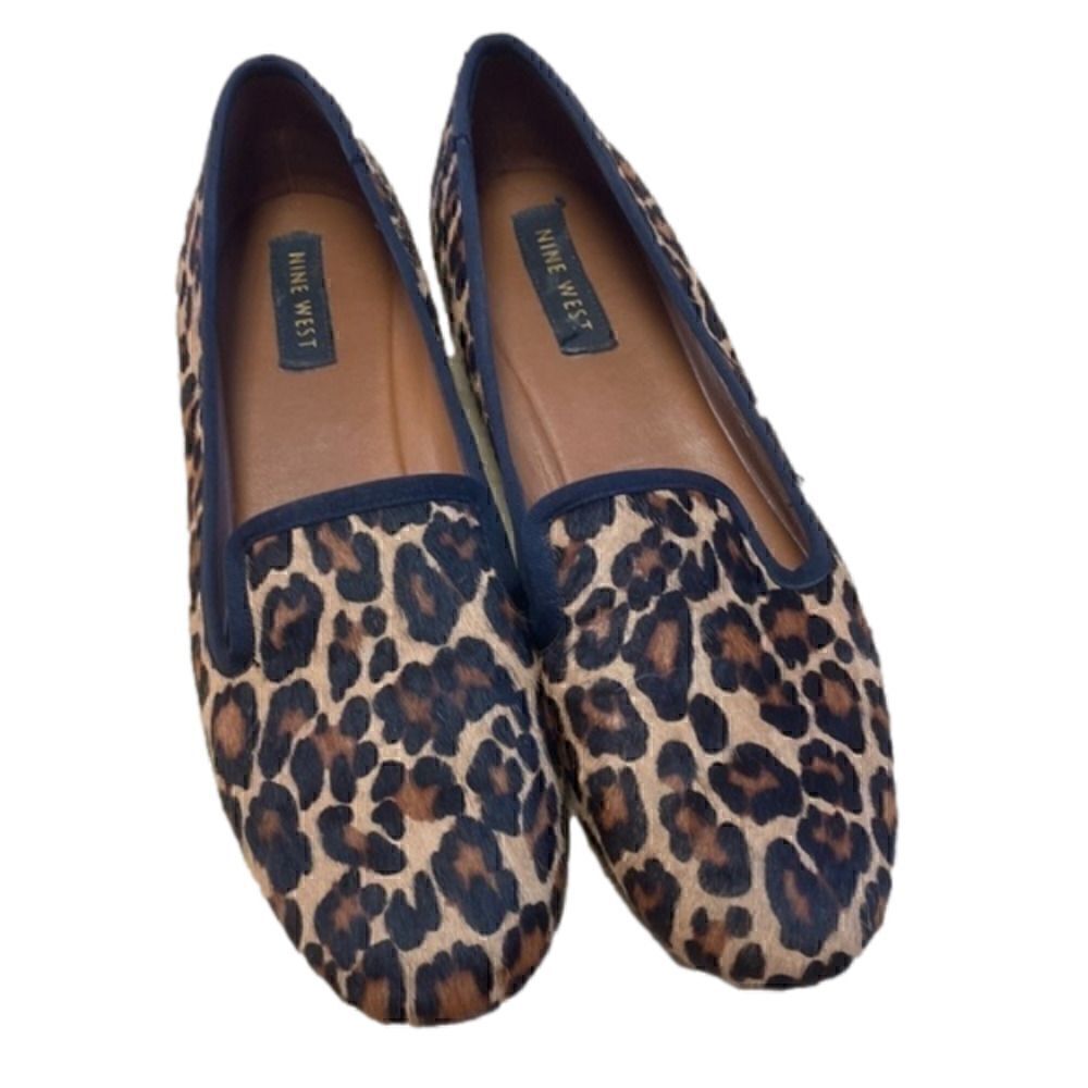 d_15 NINE West real fur loafers - Picture 1 of 6